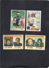 4 - TOPPS FOOTBALL WALTER PAYTON CARDS HOF BEARS 1977,77, 82, 83  EX - NEAR MINT