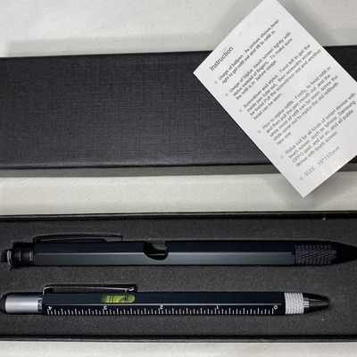2 Piece 9 In 1 Multitool Pen Set Black, NEW in Box - Great gift (897)