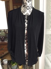 Chico  s Travelers Women  s Open Front Blazer With Pocket Inside Black Size 2 Lon