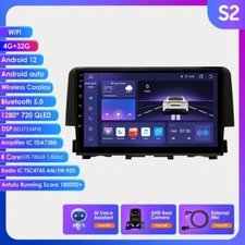 Carplay For Honda Civic 2016-2020 Android 12 Car Stereo Radio GPS WIFI BT5.0 PIP