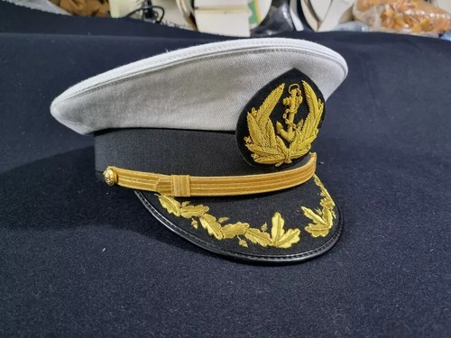 Dorfman Pacific Captain’s White Nautical Navigator Yachting Hat Huevos revueltos - Imagen 4 de 11