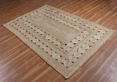 Rug 100% Natural Jute Braided Style Runner Rug rustic look Area Carpet For Gifts