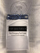 Ah Goo Baby 100 Cotton Changing Pad Cover, Universal Size, Blueberry Pattern