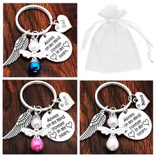 IN LOVING MEMORY GIFT, ALWAYS ON MY MIND, ANGEL KEYRING MUM, DAD, DAUGHTER,GIFTS