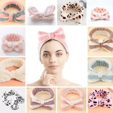 Big Bow Soft Fleece Spa Hair Band Wrap Headband For Make Up Bath Facial Yoga