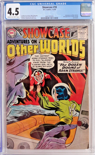 *SHOWCASE #18 CGC 4.5*(DC COMICS, 1959)*2ND APP. OF ADAM STRANGE*SILVER AGE KEY*
