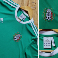 Mexico Jersey Men's M Green adidas 12-13 Futbol Home-Kit Classic Federation Logo