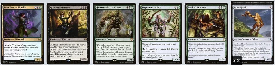 MTG Magic the Gathering 60 Karten Deck - Elfen Deck Schwarz Grün (Elves Tribal) - Bild 2 von 4
