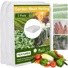 1/ 2 Pack Mosquito Garden Bug Insect Netting Barrier Bird Net Plant Protect Mesh