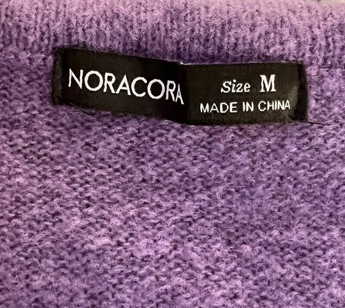 NORACORA Purple Pullover Tunic Sweater Medium - Picture 2 of 7