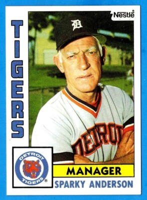 1984 Nestle SPARKY ANDERSON  Detroit Tigers (nrmt) C