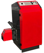 Pelletheizung-Komplett-Anlage Atmos P 21 19,5 kW Kessel Pufferspeicher Laddomat