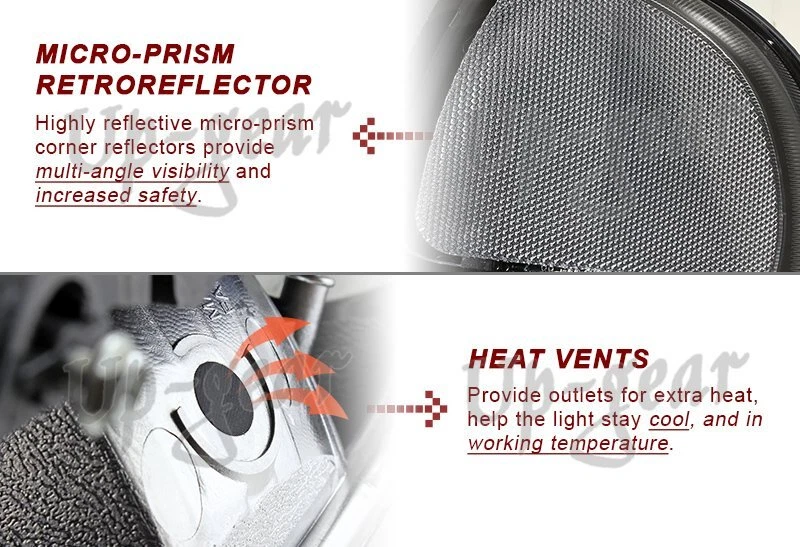 适用于 99-06 GMC Sierra 1500 2500 DRL LED 烟雾镜头前灯+保险杠 4 件 — 第 3/4 张图片