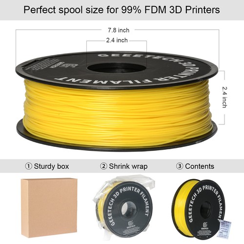 Filamentos 3D Geeetech 5 kg PLA regular 1 kg/rollo 1,75 mm PLA consumibles de precisión - Imagen 24 de 44