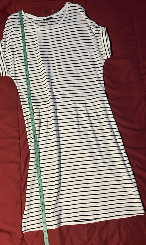 Vestido listrado feminino Isaac Mizrahi tamanho GG novo com etiquetas - Imagem 4 de 4