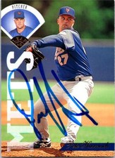 Pete Harnisch autographed baseball card (New York Mets ) 1995 Leaf #302 Blue