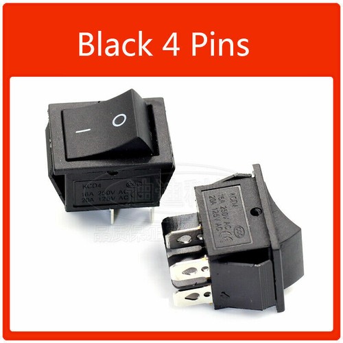 Interruptor basculante rectangular de 4 pines/6 pines encendido/apagado interruptores LED iluminados para coche barco - Imagen 11 de 16