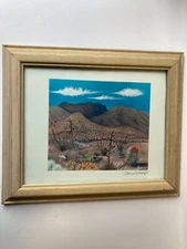 Daniel Randolph Gauche Desert Painting Signed & Framed