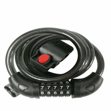 47" Bicycle Bike Anti-Theft Security Steel Cable Lock Chain 5 Digit Password New