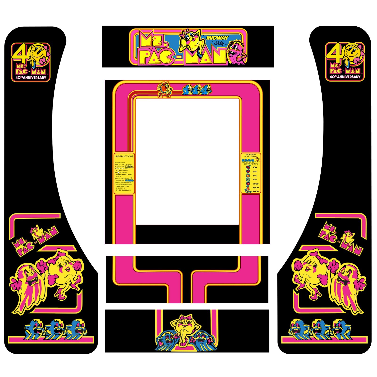 Arcade 1Up Partycade Decal Graphics Sticker Kit | eBay