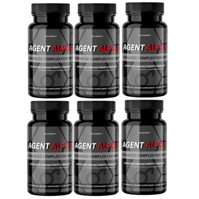 Agent Alpha Male Pills for Performance and Vitality Support - 6 Bottles
