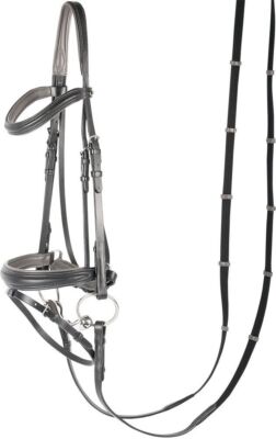 % Harry´s Horse Trense Soft schwarz/grau gepolstert Shetty -WB UVP  69,95 %