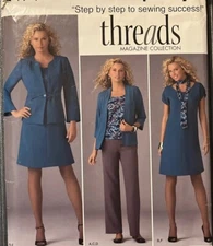 Simplicity Pattern 2474 WOMEN DRESS PANTS JACKET SCARF KNIT CARDIGAN SZ 10-16 UC