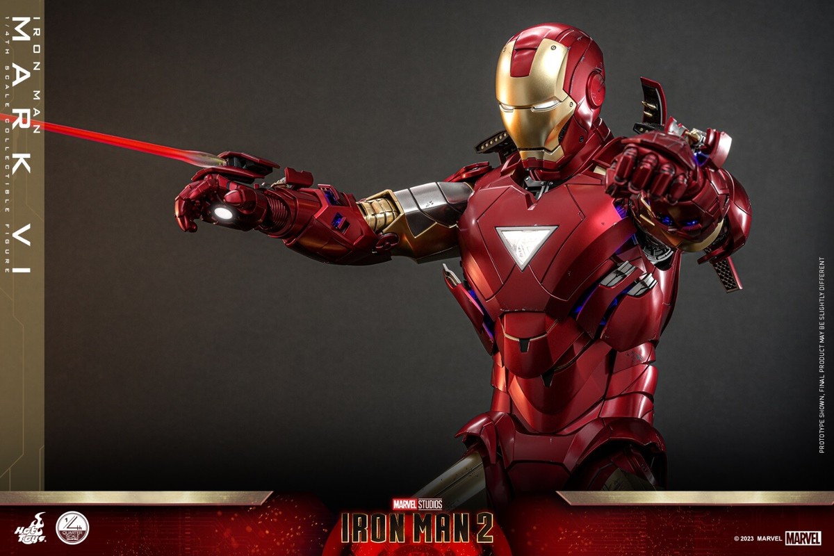 Ready! New Hot Toys QS025 1/4 Scale Iron Man 2 Mark 6 VI Action