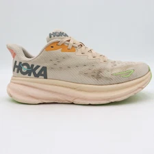 Hoka One One Clifton 9 Womens US 8B Beige Running Shoes 1127896 VLS *No Insoles