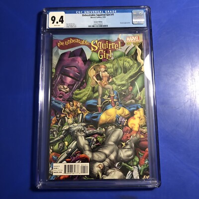 UNBEATABLE SQUIRREL GIRL 1 CGC 9.4 ARTHUR ADAMS Kraven Variant Marvel Comic 2015