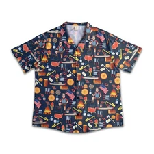 Ron Swanson 4th of July USA Flag Hawaiian Shirt Mens Parks and Recreation BBQ