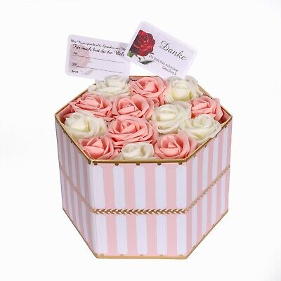 Edel Big Infinity Rosenbox Blumenbox Flowerbox MIT GRAVUR Valentinstag Geschenk
