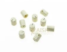 10pcs Guitar Amp Effect Pedal Knobs 1/4" Davies 1900H Style Knobs Aged White