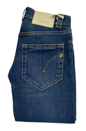 DONDUP jeans donna vita bassa scuri con bottoni P065 DS011D GLASS MADE IN  ITALY | eBay