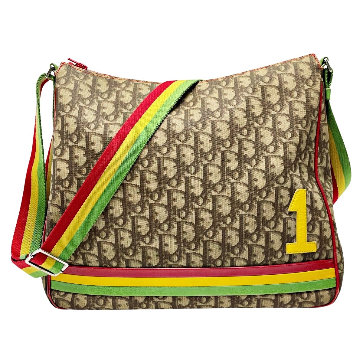 Christian Dior Trotter Rasta Line Multicolor Shoulder Bag 240705N 