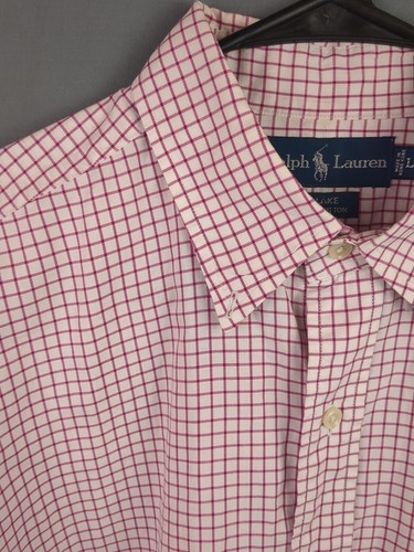 Vtg Ralph Lauren Large Purple Check Plaid Blake Preppy Long Sleeve 100% Cotton - Picture 7 of 11