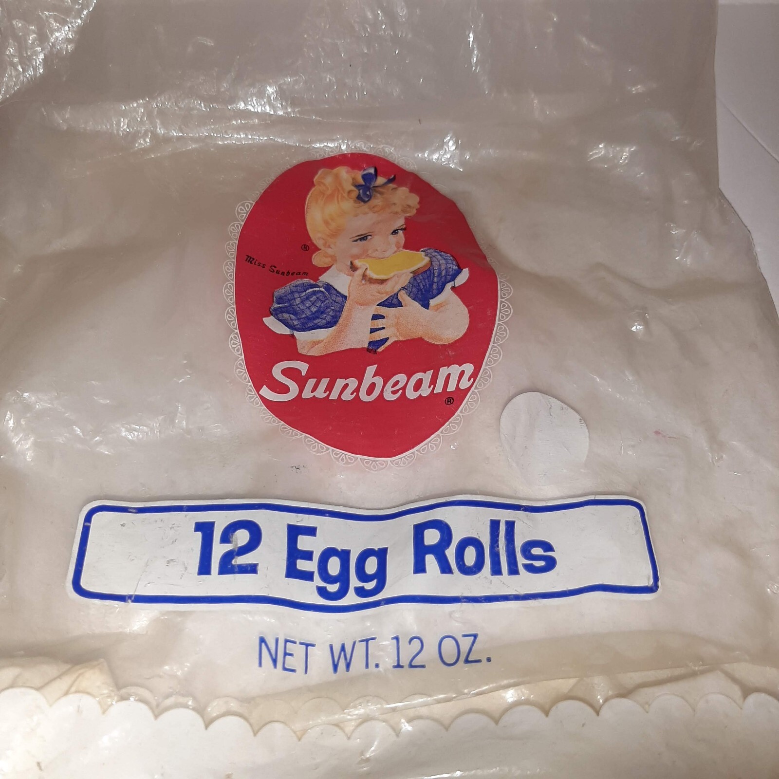 Sunbeam Bread Bag Original EGG ROLLS Little Miss Seattle, WA Bakery