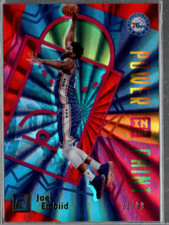 2020-21 Donruss Power in the Paint Holo Red Laser #5 Joel Embiid /99