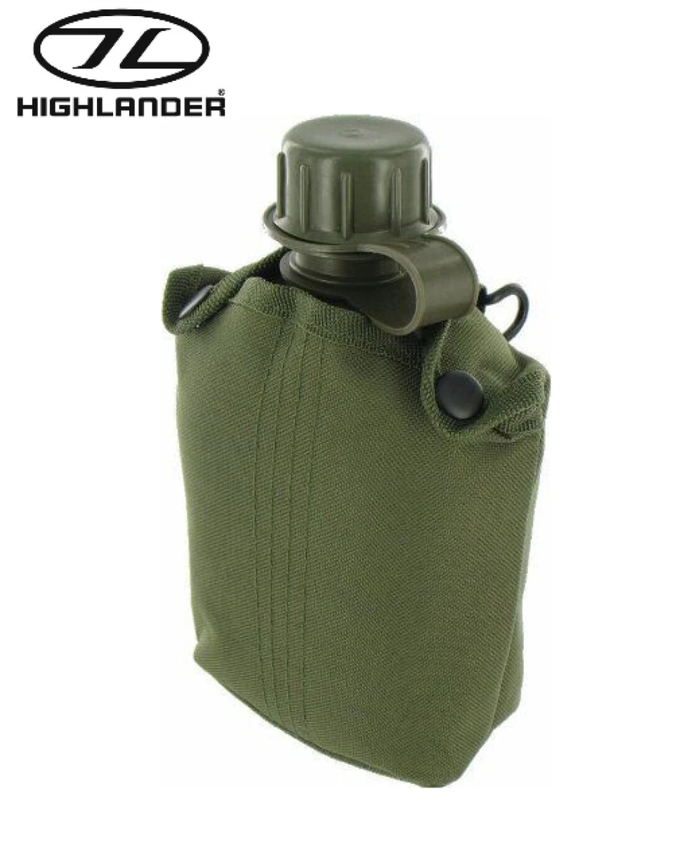 Genuine Germany Army Surplus Aluminium Water Bottle Canteen in Flecktarn Pouch