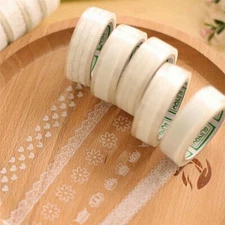 5pcs DIY Washi Paper Lace Decorative Sticky Sticker Paper Masking Adhesive Tape