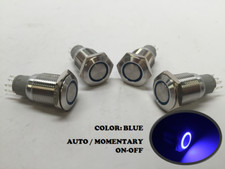 4 Of Marine Ss304 Blue Led Ultra Flush Light Auto On-off Push Switch Ring Button 4 Of Marine Ss304 Blue Led Ultra Flush Light Auto On-off Push Switch Ring Button