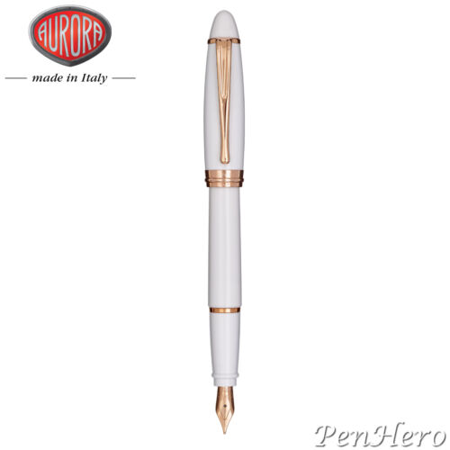 Aurora Ipsilon Winter White Fountain Pen Medium Nib B11-PW-M - Picture 2 of 4