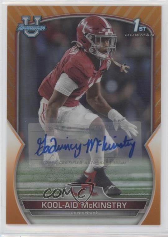 2022 Bowman University Chrome Orange Refractor 12/25 Kool-Aid McKinstry #14 Auto