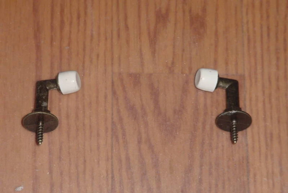 LAWRENCE HARDWARE Lawrence Antique Brass Finish Door Stop C214 ~ NEW ~ 2 Pieces for $1.00 ~