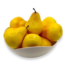 9 PCS Yellow Fake Pears, Artificial Fruit, Lifelike Ornament,Kitchen Decor,Props