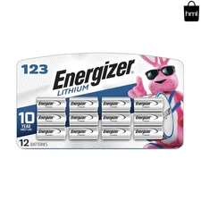 Dependable CR123A Lithium Batteries - 12 Count for Electronics & Cameras