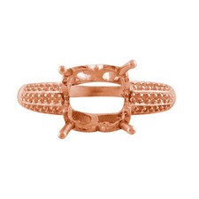 Semi Mount Ring Cushion 8.5MM Solitaire Engagement Ring 925 Sterling Silver