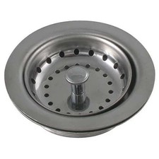 Sink Strainer, Pipe Dia 3 1/2 To 4 In, Ss, 1Heg4
