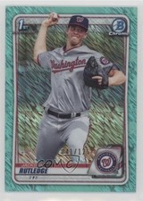 2020 Bowman Chrome Prospects Aqua Shimmer Refractor 41/125 Jackson Rutledge 0v3r