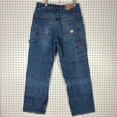 Ecko Unltd Carpenter Jeans 34x32 Men Blue Y2K Wide Leg Denim Utility Pants Work
